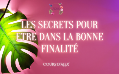 Les Secrets pour Être dans la Bonne Finalité